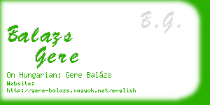 balazs gere business card