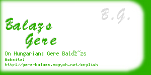 balazs gere business card